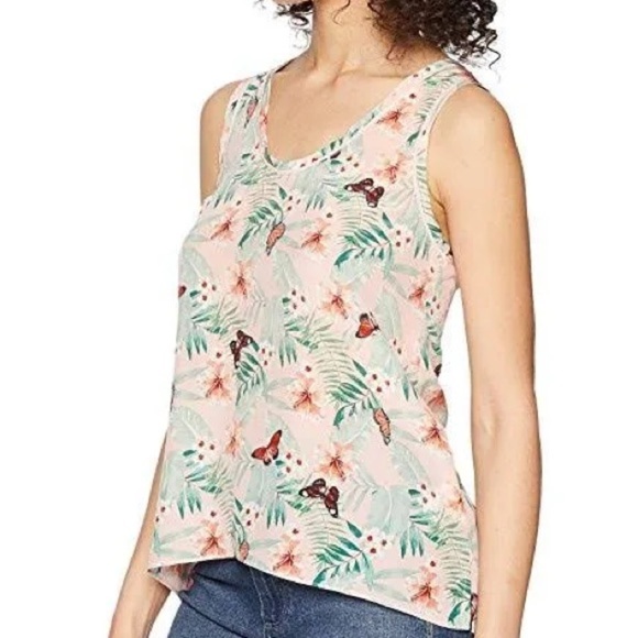 Joie Floral Silk butterfly pink Tank Top size medium - Picture 1 of 5